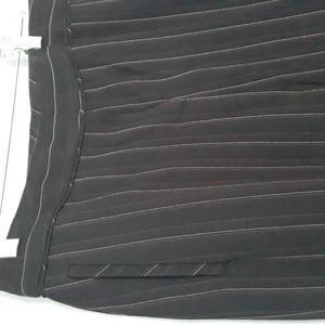 Dalia Collection Trouser Pants, Straight Leg, Black 2/white & burgundy, Size 4P